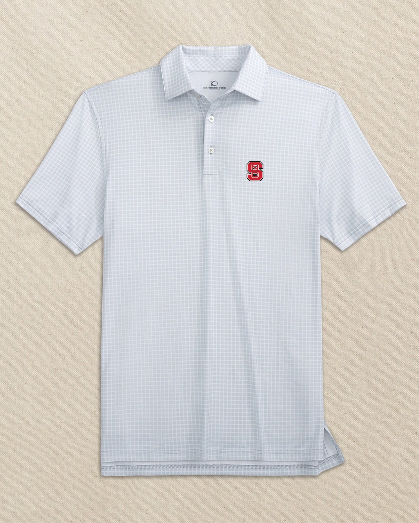 NC State Wolfpack Driver Dunes Edge Plaid Polo